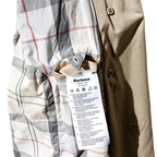 Barbour Tay Tranch beige à doublure tartan – taille 40/42