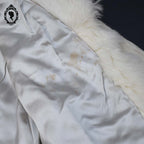 Manteau fourrure en lapin blanc enfant collection vintage ancien