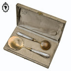 Service de couverts à fraise argent fourré vermeil doré ancien