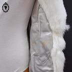Manteau fourrure en lapin blanc enfant collection vintage ancien
