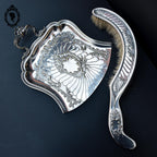 Ensemble pelle et brosse ramasse miettes en métal argenté ancien
