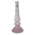 Bougeoir en verre opaque rose pâle – Fabrication italienne vintage 30 cm