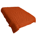 Couverture piquée ancienne orange, garnissage laine – 217 × 220 cm