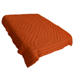 Couverture piquée ancienne orange, garnissage laine – 217 × 220 cm