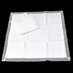 3 taies d’oreiller blanches pourtour dentelle crochet 63 x 60 anciennes