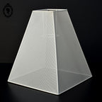 Abat-jour pyramide base carrée tissu beige pour suspension plafonnier neuf