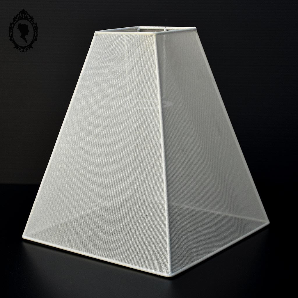 Abat-jour pyramide base carrée tissu beige pour suspension plafonnier neuf