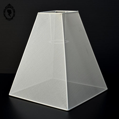 Abat-jour pyramide base carrée tissu beige pour suspension plafonnier neuf