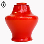 Abat jour tulipe globe rond en verre opaline rouge vintage année 70