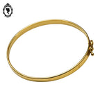 Bracelet bébé enfant jonc ovale ouvrant en or jaune avec poinçons