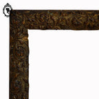 Cadre ancien rectangulaire 25 x 19 cm bois sculpté vide feuillure 21,4 x 16 cm