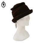 Chapeau marron hiver bonnet forme cloche pour femme NEUF S 55 cm