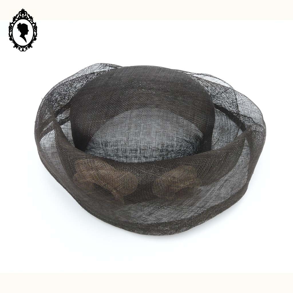 Chic Chapeau femme cérémonie marron Joa Nell en sisal NEUF  Taille S