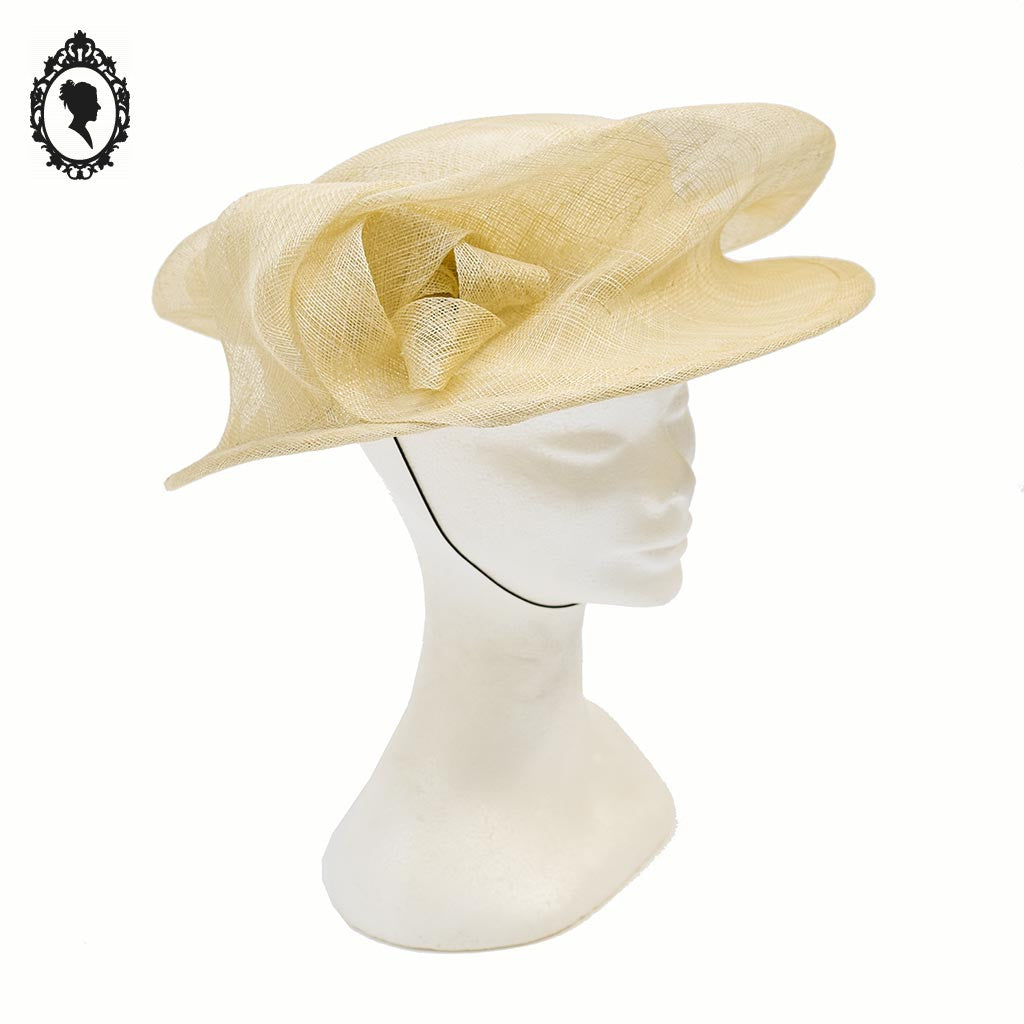 Chic chapeau femme fille cérémonie beige Joa Nell NEUF 54 cm Taille S Neuf