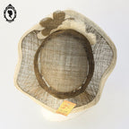 Chic chapeau fille enfant cérémonie marron festonné Joa Nell 52 cm Taille XS Neuf