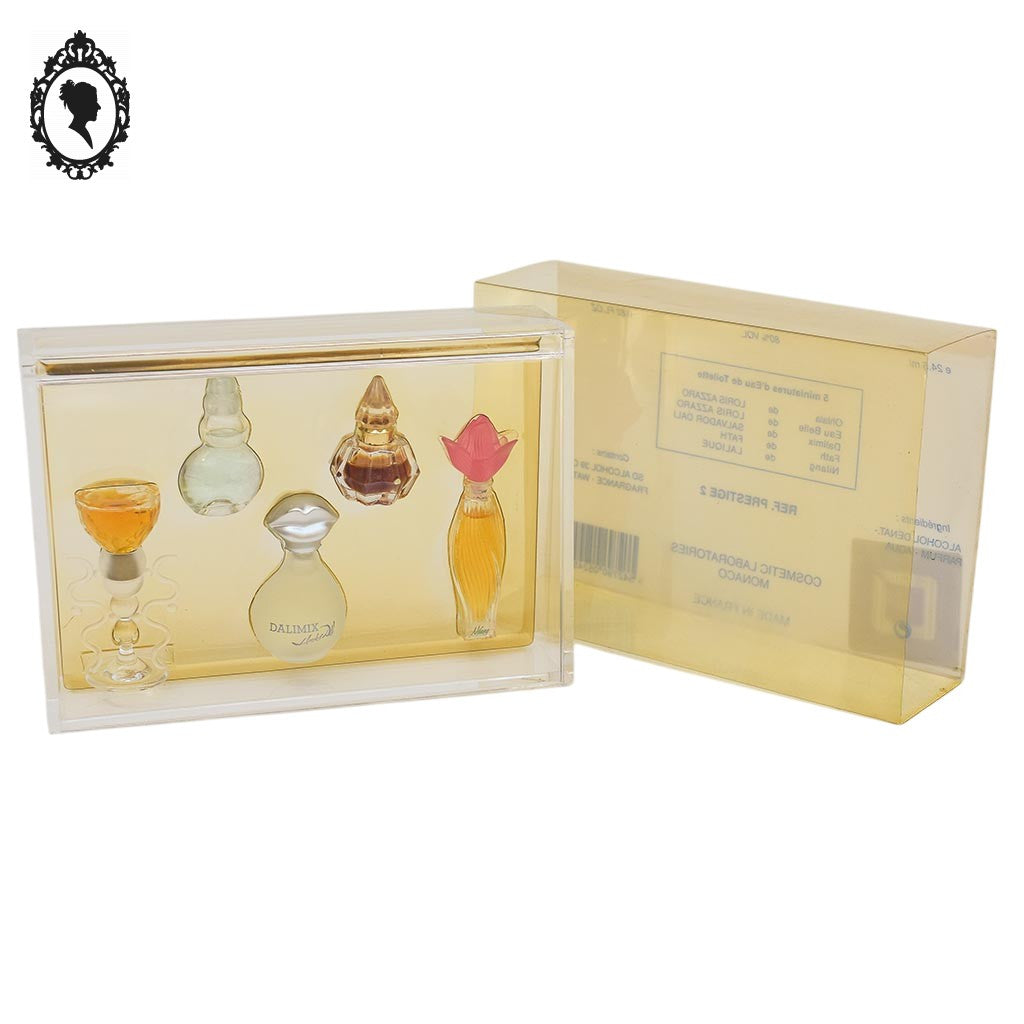 Coffret 5 miniatures parfums Prestige réf 2 diverses marques collection