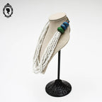 Collier blanc 12 rangs avec grosses perles vintage