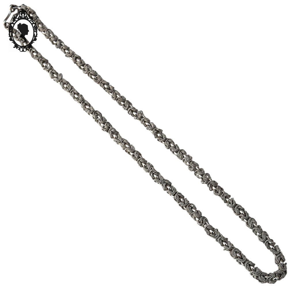 Collier chaîne byzantine métal argent serpentin articulé