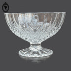 Coupelle sur pied serviteur plat coupe piédouche en cristal H 15 D 22 cm