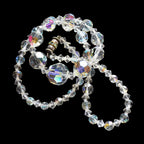 Élégant collier en cristal aurore boréale en cascade bijou ancien vintage