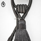 Embrasse pompon gland de clé cordon gris passementerie pour rideau style Houles neuf