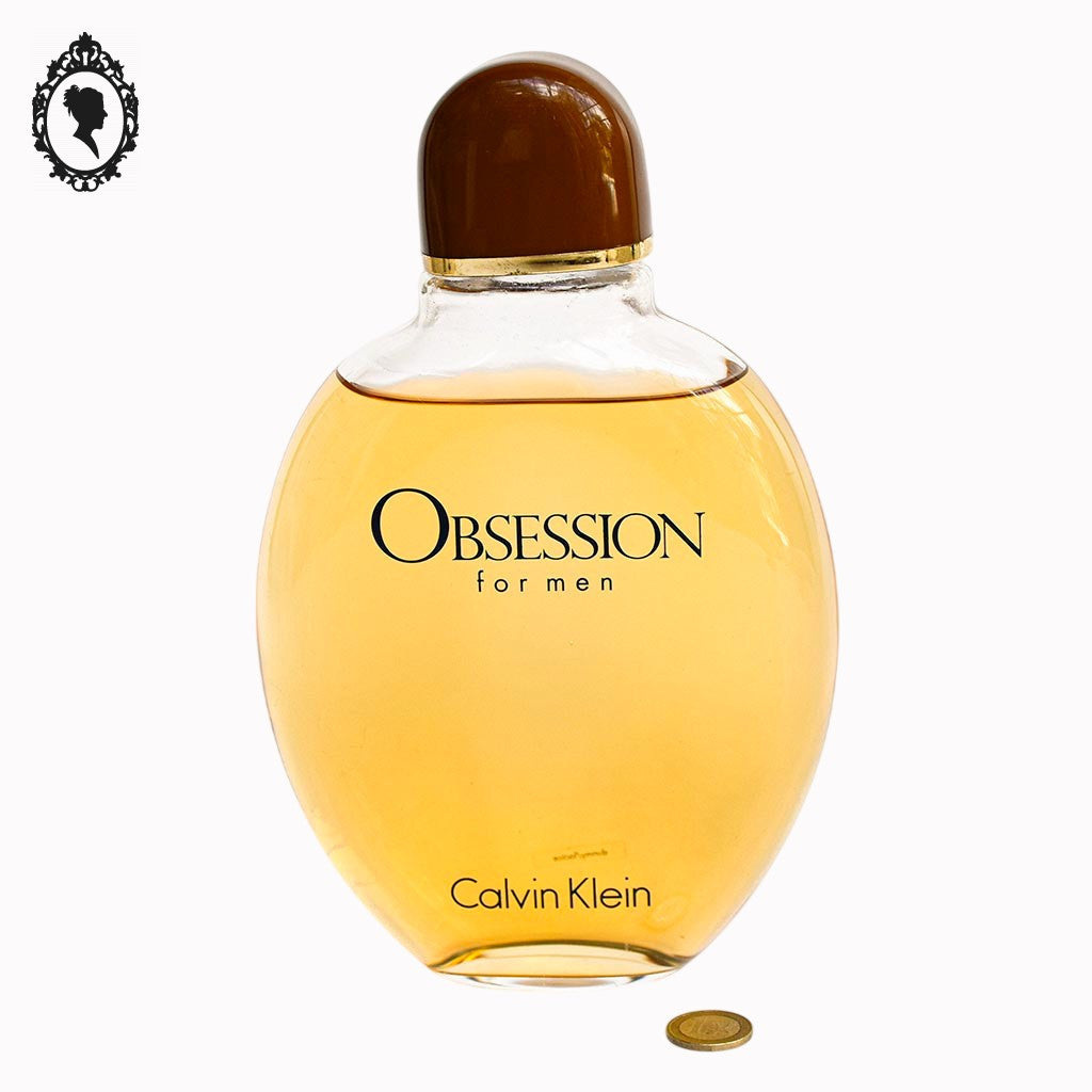 Flacon factice géant de parfum Obsession for men de Calvin Klein H 26 cm collection vitrine parfumerie PLV