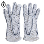 Gants blancs coton épais femme crochet ajouré T 6 12 - 6,5