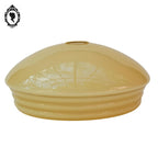 Globe tulipe abat-jour opaline beige intérieur blanc rond vintage