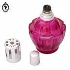 Lampe collection berger Paris rose vif verre épais fleur