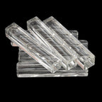Lot 7 portes couteau carrés en verre translucide vintage