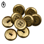 Lot 9 boutons dorés à queue forme bouton en métal D 1,5 cm