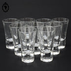 Lot 9 verres en verre épais shot liqueur digestif vintage