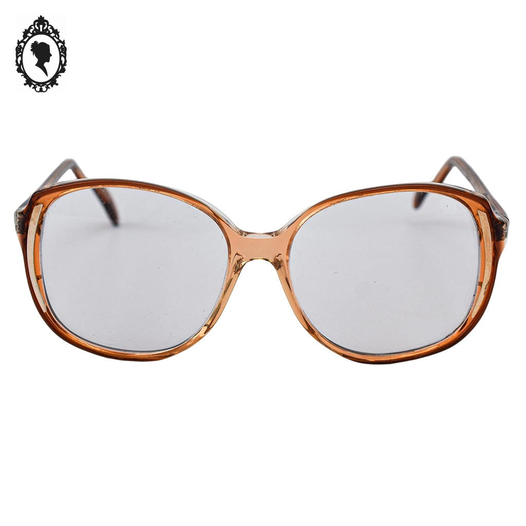 Lunette femme beige doré vintage