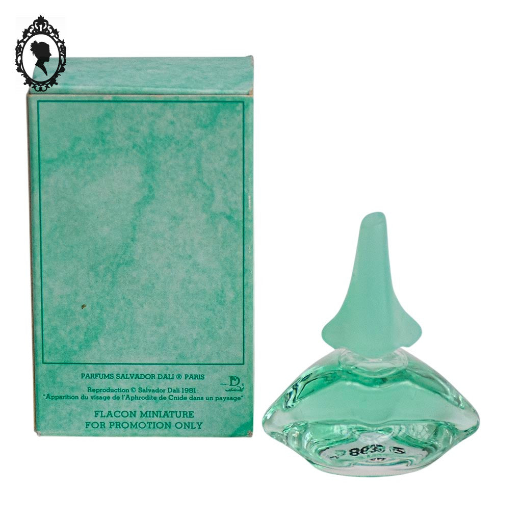 Miniature de parfum Laguna 5 ml de Salvador Dali vert avec boite
