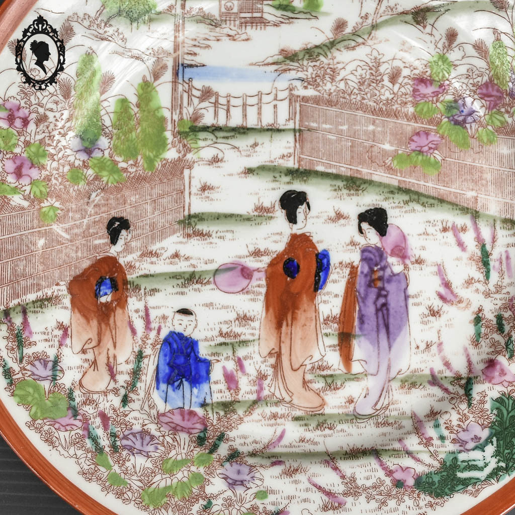 Plat grande assiette porcelaine Art d’Asie Japonaise Suzuki Co