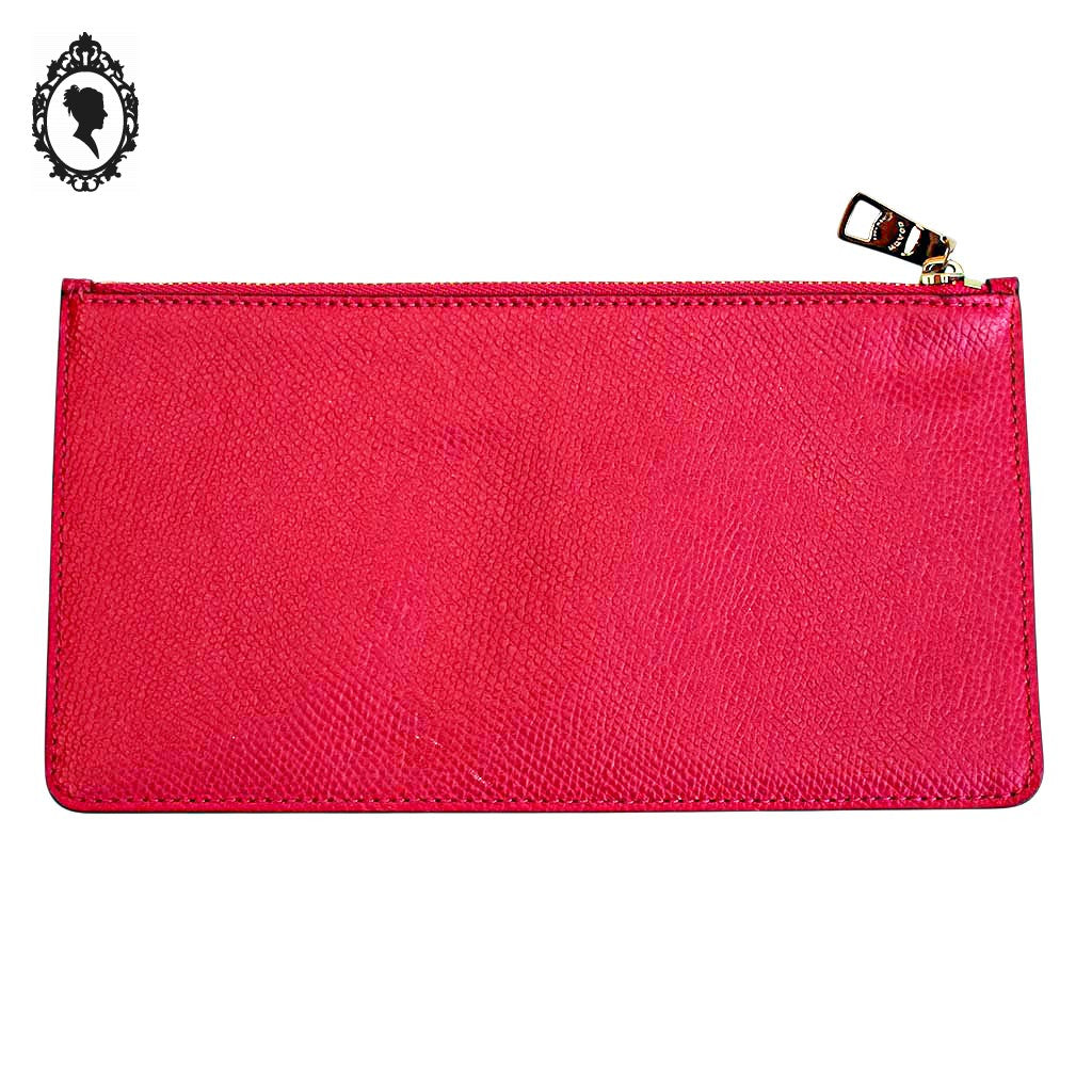 Pochette Coach rose fuchsia cuir grainé 20,8 x 11,5 cm femme New York