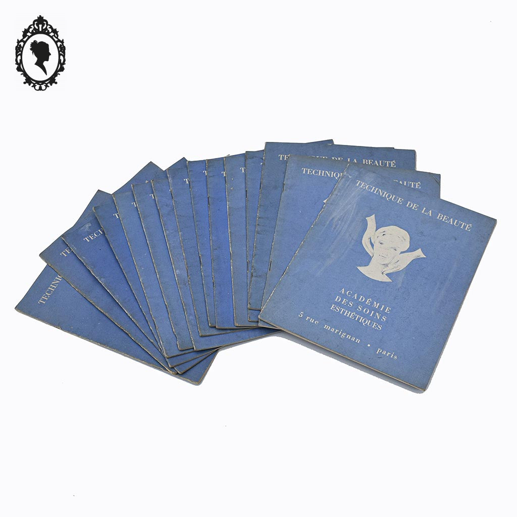 Rare Lot 15 fascicules livres revues vintages Technique de la Beauté 1949 Académie des soins esthétiques