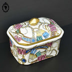 Rare terrine porcelaine passementerie tambour corne de chasse asiatique ancienne ART D’ASIE