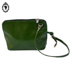 Sac bandoulière cuir vert Italie femme vintage
