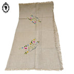 Service nappe et 10 serviettes à thé café lin broderie bucolique fleurie vintage