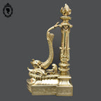 Élégant défenseur de cheminée chenets barre bronze doré chimère dauphin serpent de mer poisson ancien