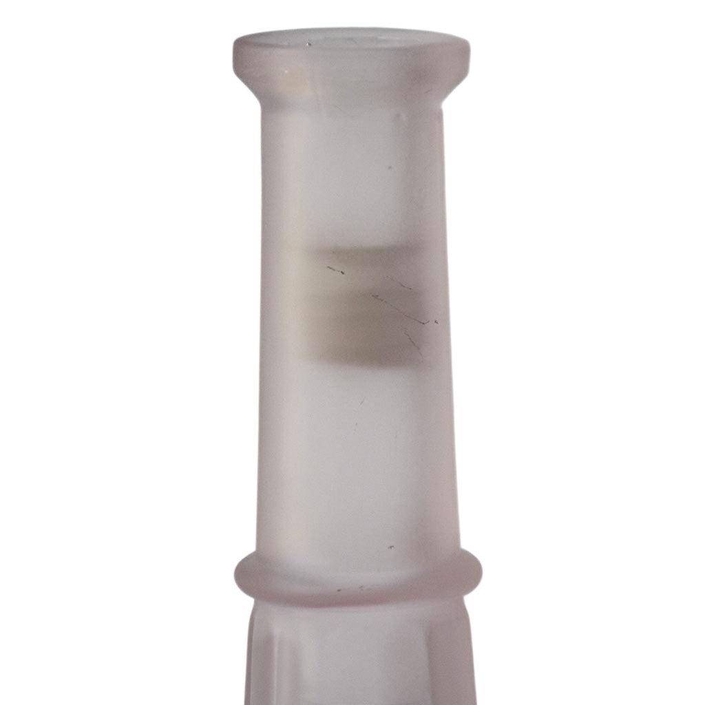 Bougeoir en verre opaque rose pâle – Fabrication italienne vintage 30 cm