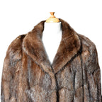 Manteau en fourrure véritable marron Taille 3840 vison ancien vintage