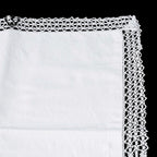 3 taies d’oreiller blanches pourtour dentelle crochet 63 x 60 anciennes