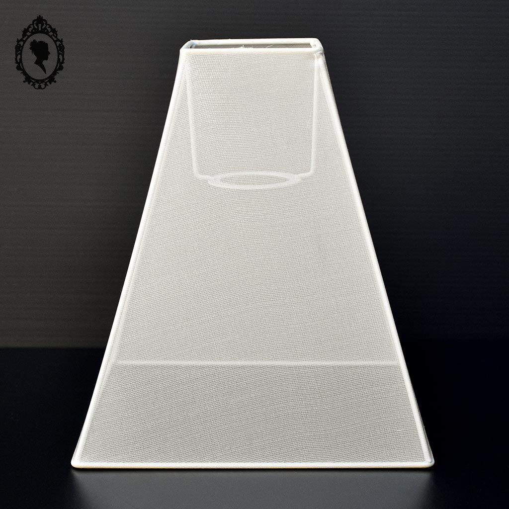 Abat-jour pyramide base carrée tissu beige pour suspension plafonnier neuf