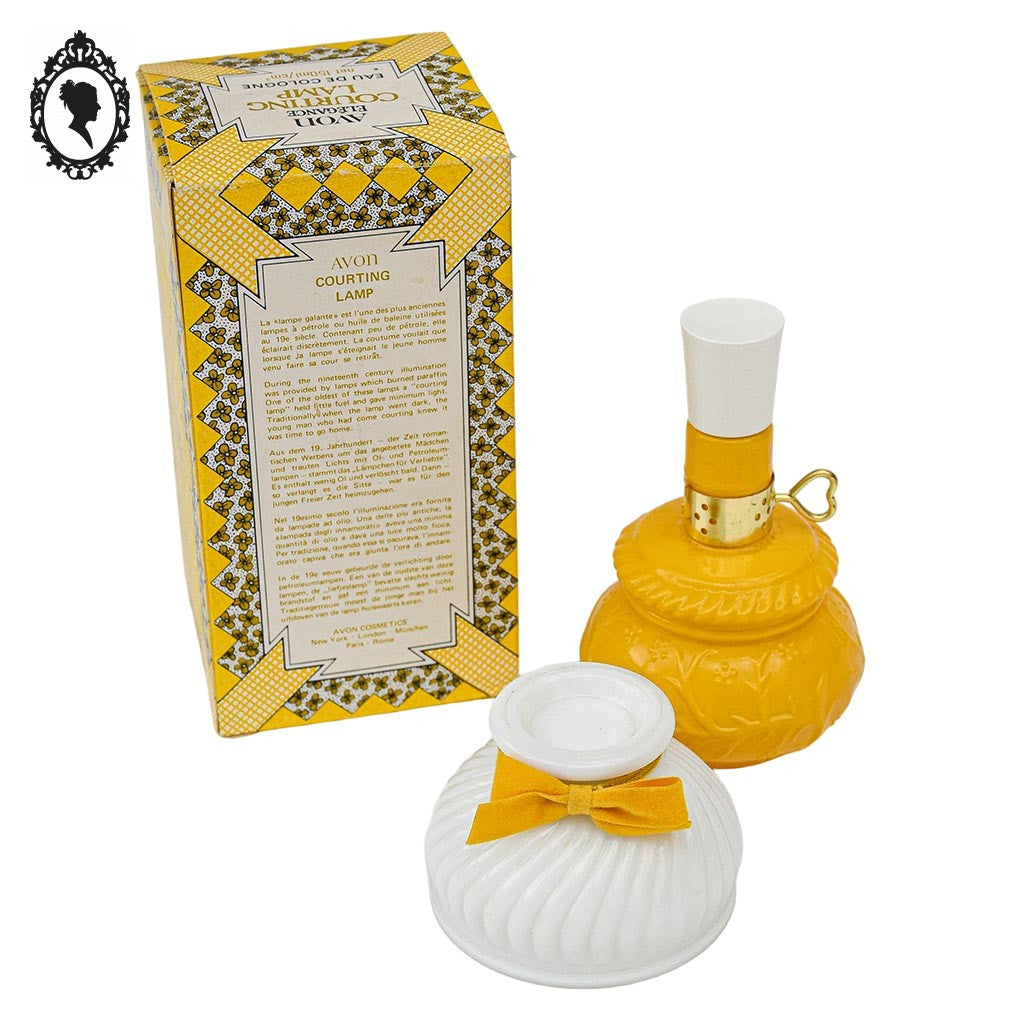 Avon élégance Courting Lamp lampe jaune cologne 150 ml collection vintage