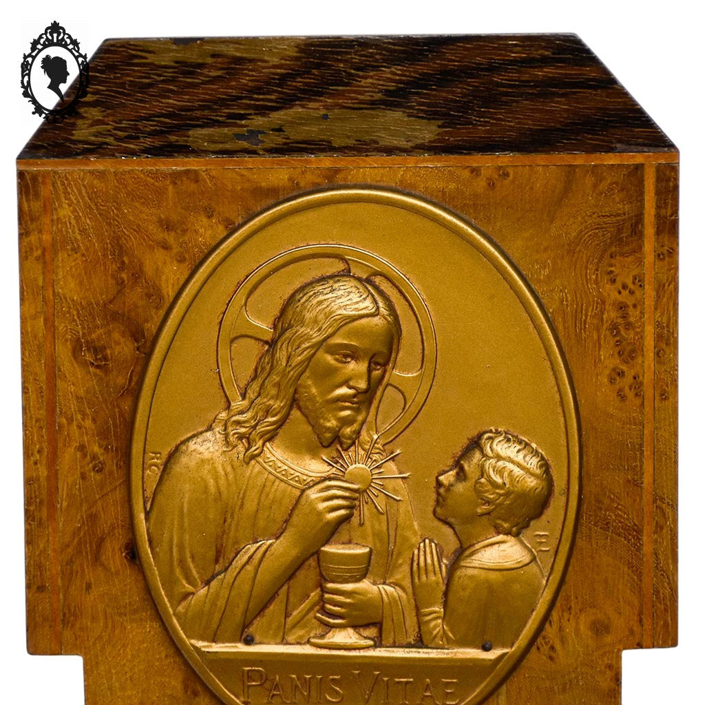 Bénitier christ Panis Vitaé en bois vintage