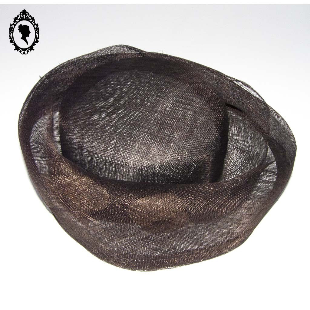 Chic Chapeau femme cérémonie marron Joa Nell en sisal NEUF  Taille S