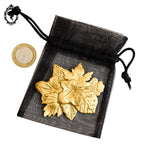 Chic broche dorée feuille feuillage Agatha Paris vintage