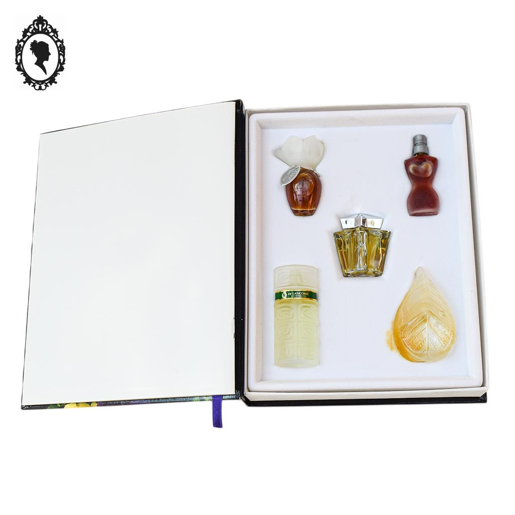 Coffret livre 5 miniatures parfums Préférence n° 2 diverses marques collection